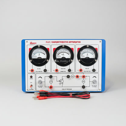 FET Characteristics Apparatus Trainer Kit with 3 Analog Meters