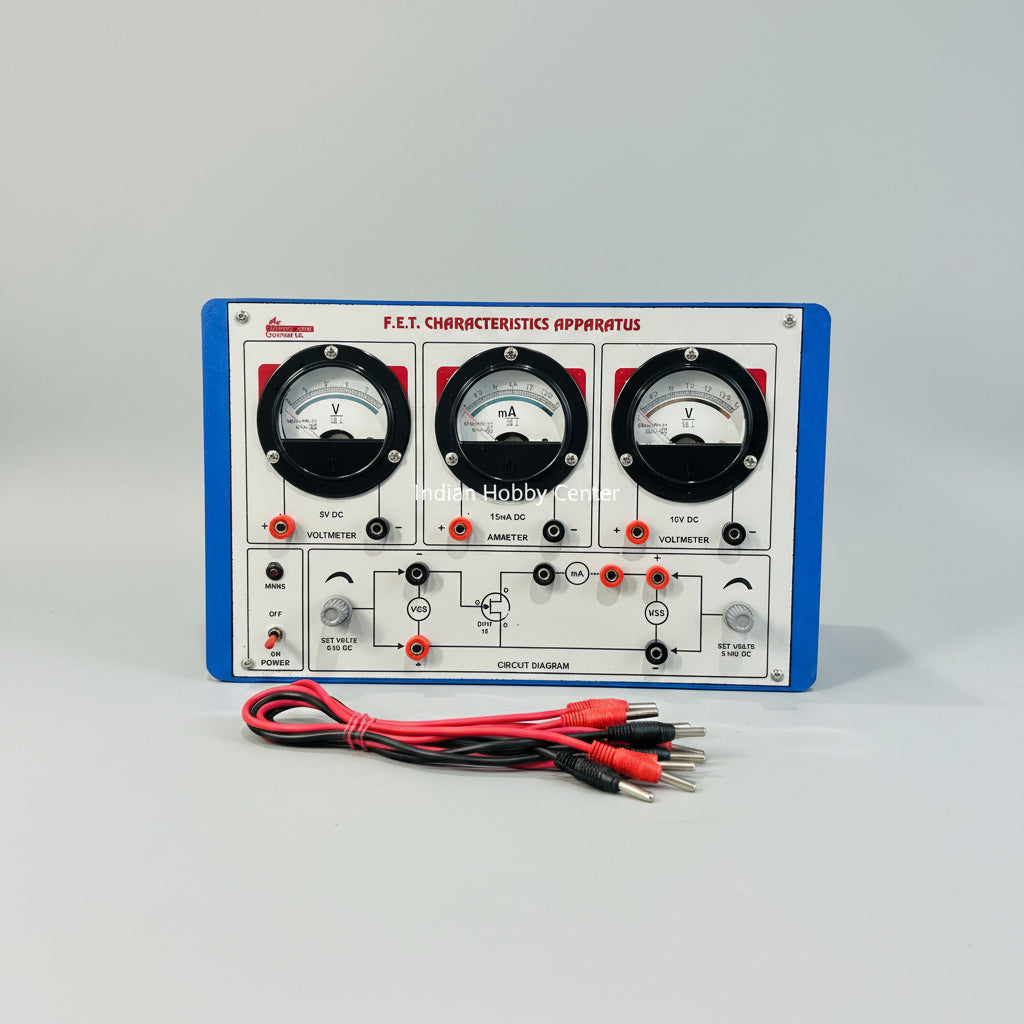 FET Characteristics Apparatus Trainer Kit with 3 Analog Meters