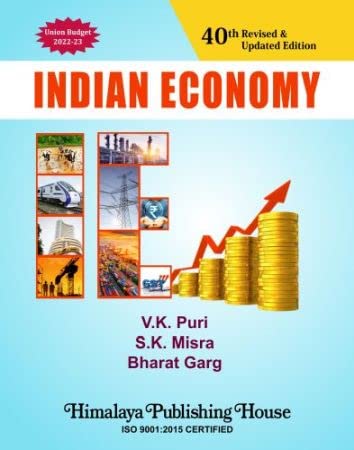 INDIAN ECONOMY BY V.K. PURI, S.K. MISRA, BHARAT GARG [PAPERBACK]