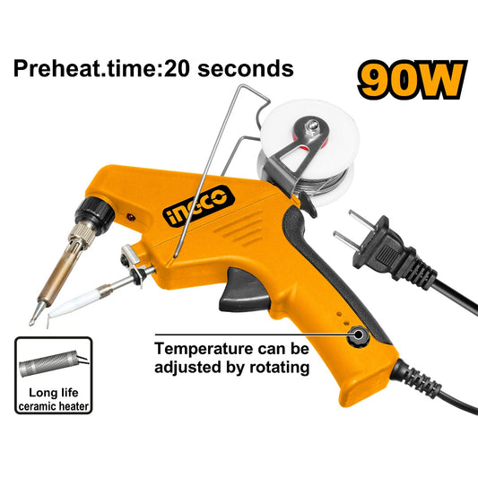 INGCO SI016732 90 Watt Soldering Gun With Solder Feeder