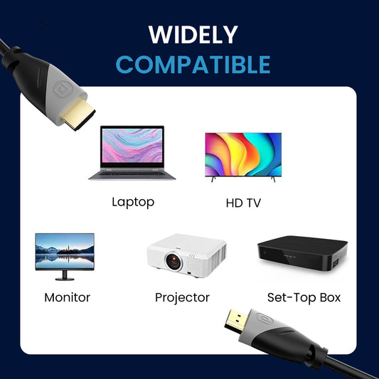 Portronics POR 2059 Konnect Sync 4k 60Hz HDMI to HDMI Cable, 5M Length (Black)