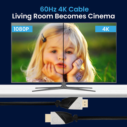 Portronics POR 2059 Konnect Sync 4k 60Hz HDMI to HDMI Cable, 5M Length (Black)