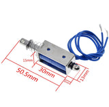 JF-0530B DC 12V 1A 6mm 5N Push-Pull Solenoid Electromagnet