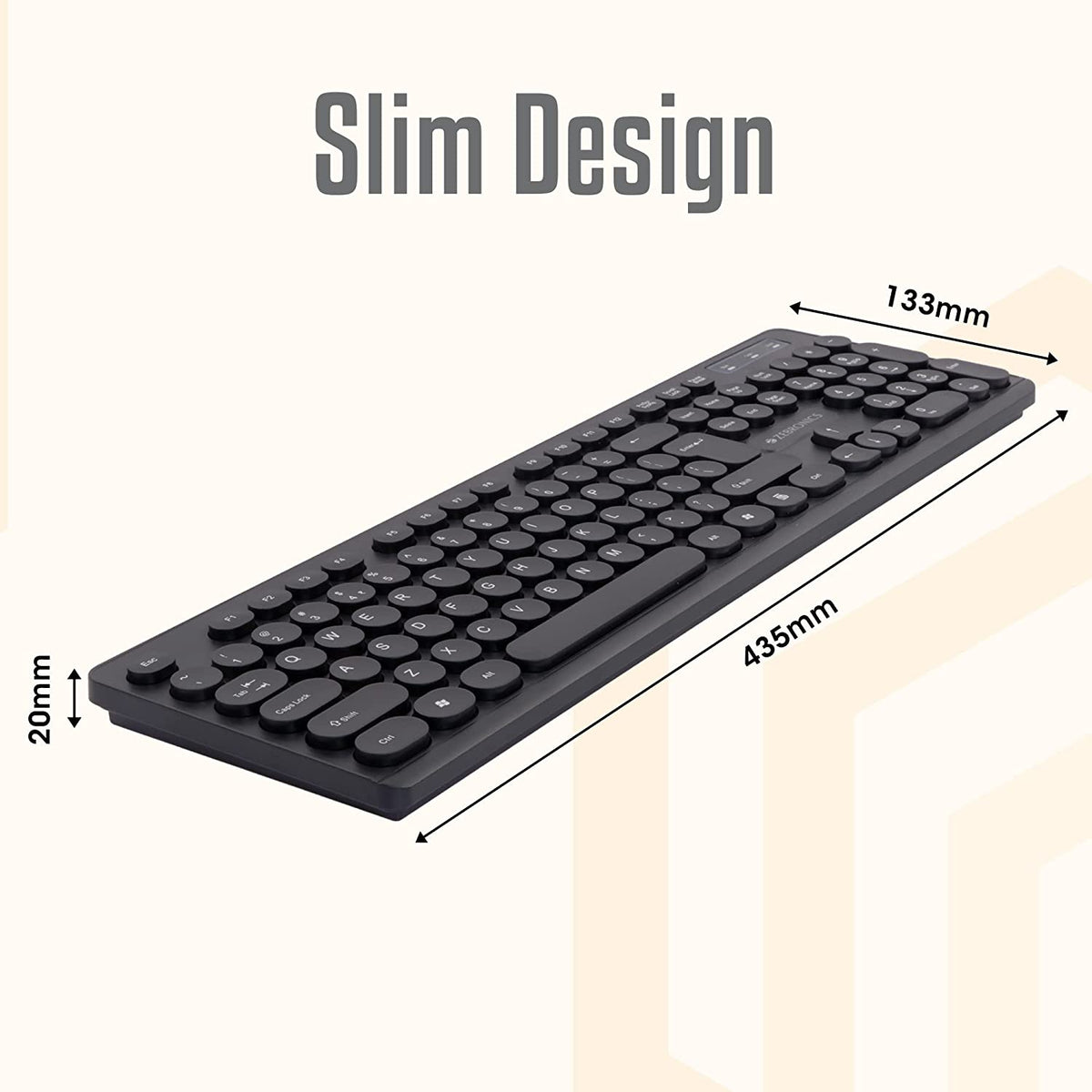 ZEBRONICS K24 USB Desktop Keyboard (Black)