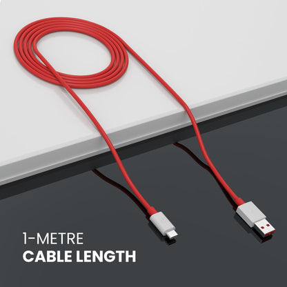 Portronics POR-1821 Konnect Dash Pro 80w USB To Type-C Cable 1 Meter Length (Red)