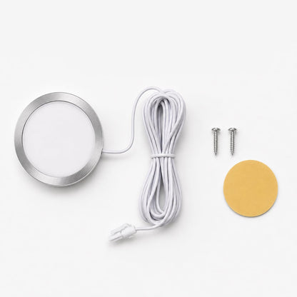 LED Puck Light 2W 12V 6000K White Light (60X8mm, Silver Shell)