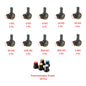 Elepak EP41 Linear Potentiometer with Knob Pak 1K to 1M 10 Pcs 10 Values
