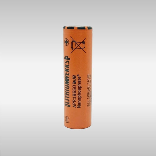 Lithium Werks APR18650M1B Power Cells Nanophosphate 3.3v 1200mAh 3.96Wh 18650 Lithium Iron Phosphate (LiFePO4) Battery