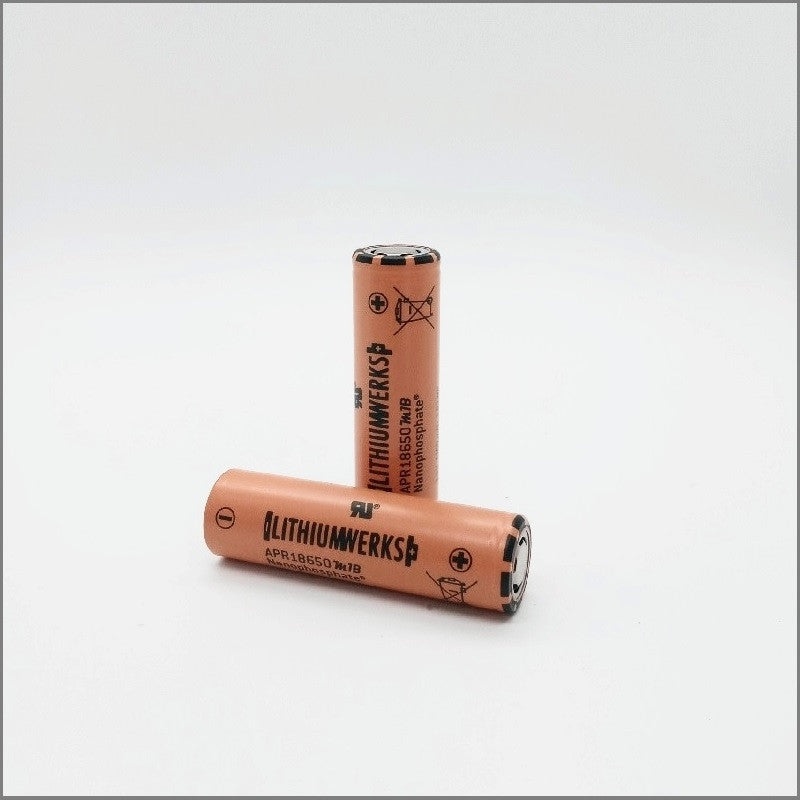 Lithium Werks APR18650M1B Power Cells Nanophosphate 3.3v 1200mAh 3.96Wh 18650 Lithium Iron Phosphate (LiFePO4) Battery