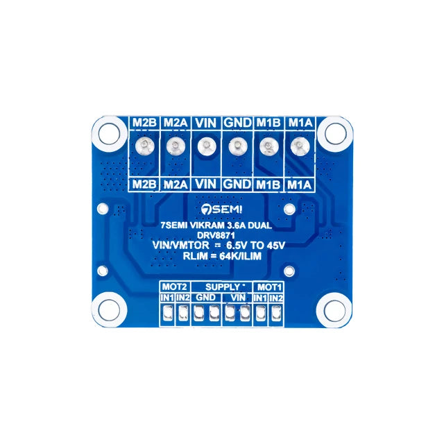 7Semi Vikram-453R6D 45V 3.6A DRV8871 Dual Channel Motor Driver (2 Channel)