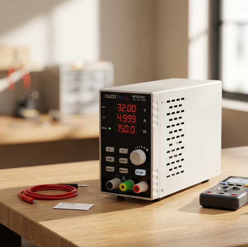MetroQ MTQ32051 Linear Variable DC Power Supply, 32V 5A