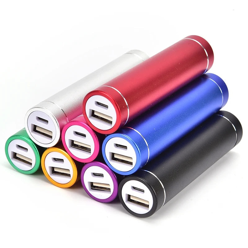 5V USB Power Bank Case for 18650 Battery, Aluminum Body, Random Colour
