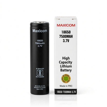 Maxicom 7500mAh 3.7V 18650 Rechargeable Lithium ion Battery