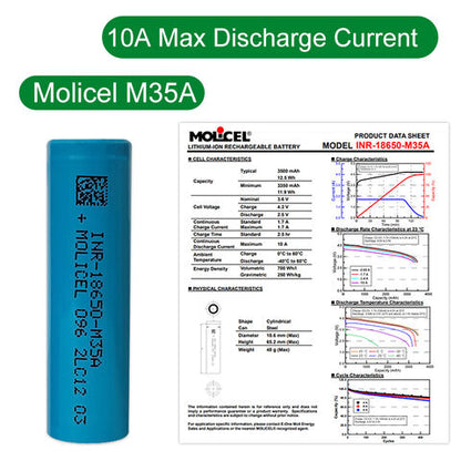 Molicel INR-18650-M35A 3.6V 3500mAh 3C Li-ion Battery