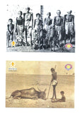 156th ANNIVERSARY OF THE GREAT ORISSA FAMINE OF 1866 (NA'ANKA DURBHIKSHYA) BY INTACH, CUTTACK CHAPTER : SET OF 12 COLOURED PICTURE POST CARD
