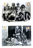 156th ANNIVERSARY OF THE GREAT ORISSA FAMINE OF 1866 (NA'ANKA DURBHIKSHYA) BY INTACH, CUTTACK CHAPTER : SET OF 12 COLOURED PICTURE POST CARD