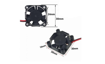 30mm 30X30X10mm DC Cooling Brushless Fan 5V 3010 for Raspberry Pi & 3D Printer Extruder