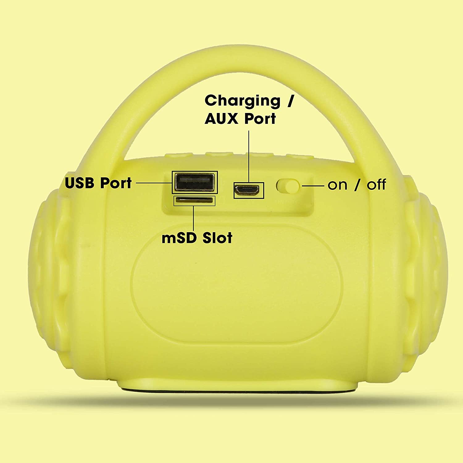 Zeb County (Neon Yellow) Bluetooth Speaker ZEBRONICS