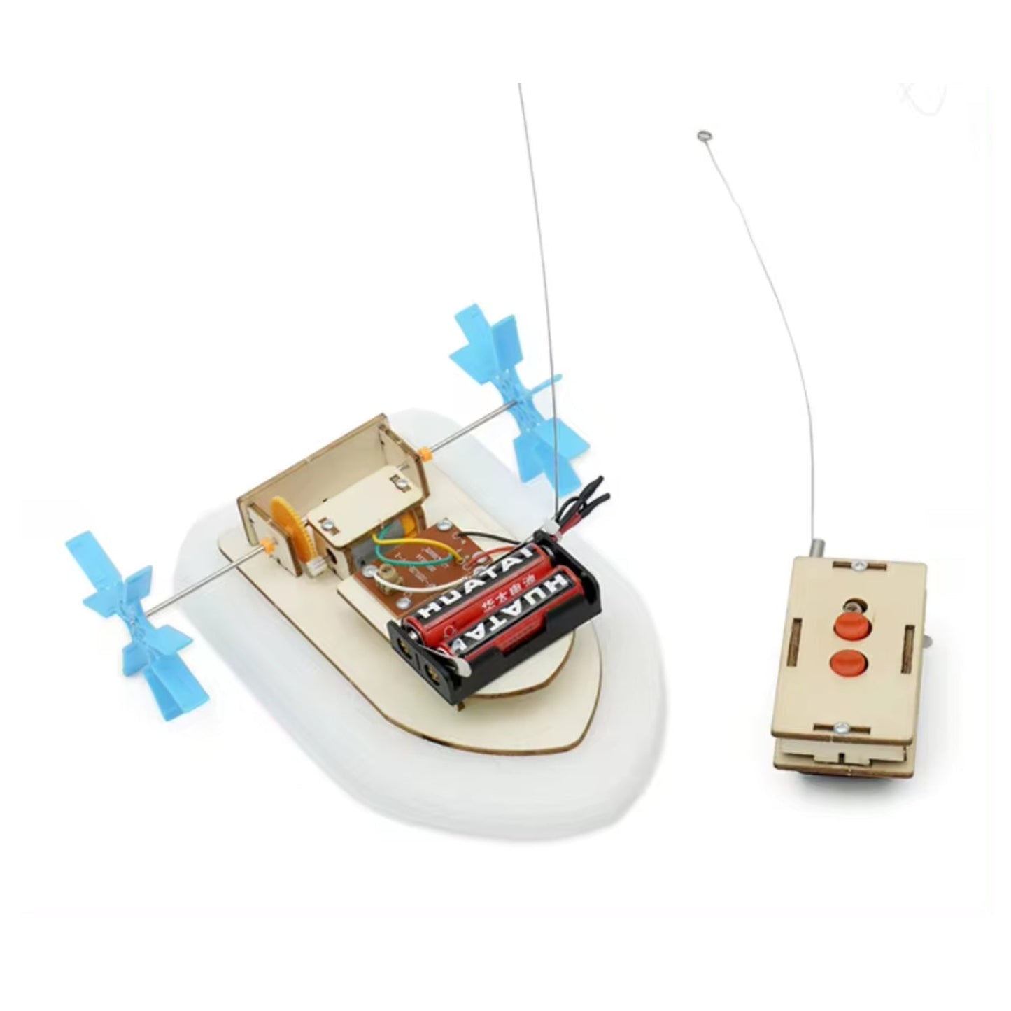 DIY Remote Control Wooden Paddle Boat Steamer Handcrafted And Authentic (F-31C)