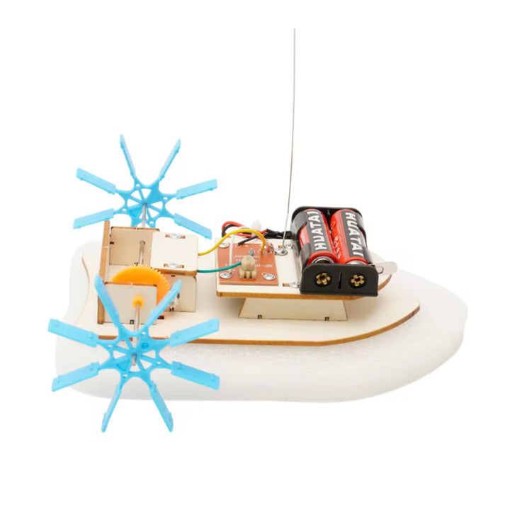 DIY Remote Control Wooden Paddle Boat Steamer Handcrafted And Authentic (F-31C)
