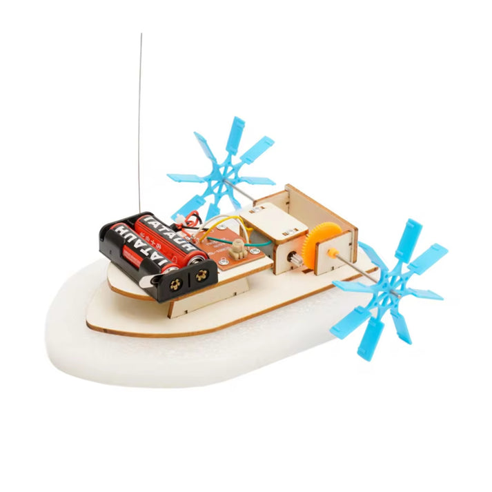 DIY Remote Control Wooden Paddle Boat Steamer Handcrafted And Authentic (F-31C)