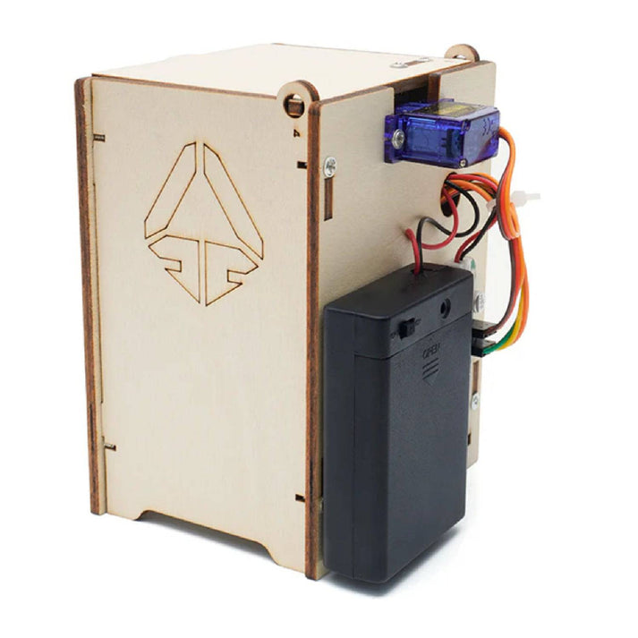 DIY Smart Trash Can STEM Kit Wooden DIY Automatic Dustbin Infrared Induction Kit for Kids (HA-A01)