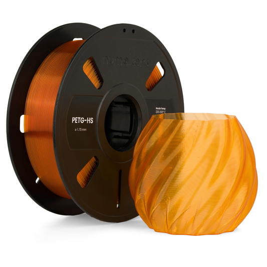 Numakers PETG Translucent Filament – Orange Glitter – 1.75 mm / 1 kg