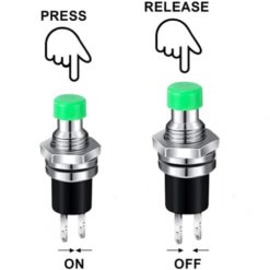 PBS 110 Yellow Panel Mount Momentary Reset Push Button Switch (1 Pc)