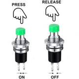 PBS 110 Green Panel Mount Momentary Reset Push Button Switch (1 Pc)