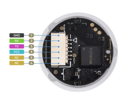 Waveshare Round 2D Barcode/QR code Reader Scanner Module, With LED Indicator
