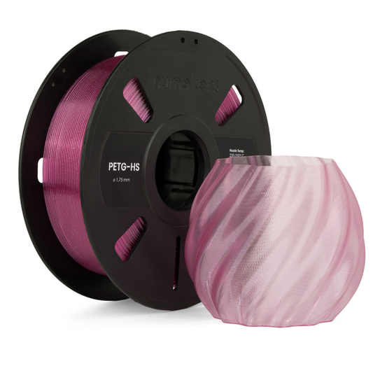 Numakers PETG Translucent Filament – Pink Glitter – 1.75 mm / 1 kg