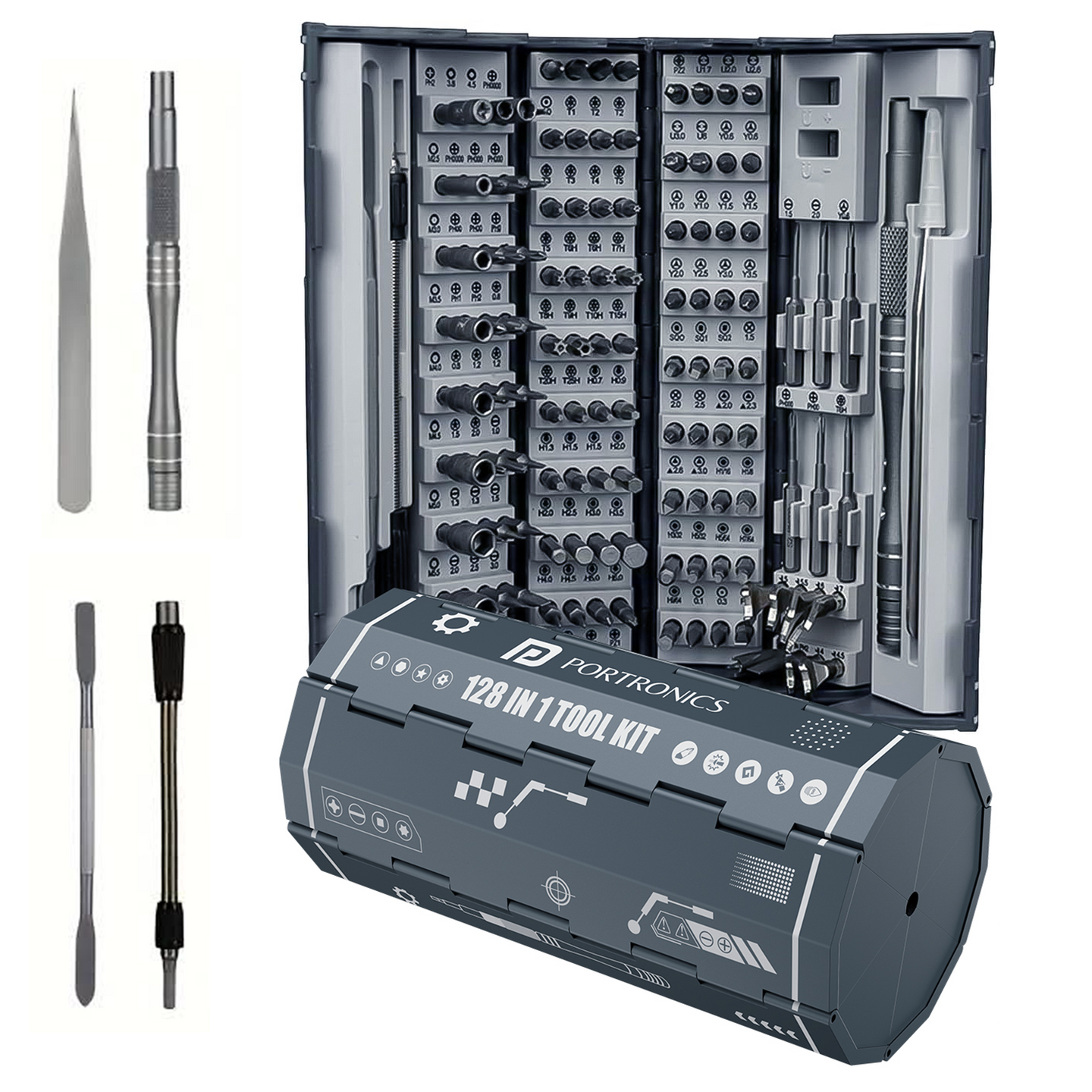 Portronics POR 3097 Bit Box 2, 128-in-1 Screwdriver Kit