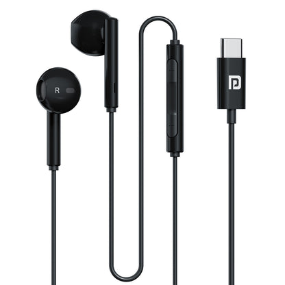 Portronics POR 2148 Conch Theta C in Ear Type C Wired Earphones (Black)