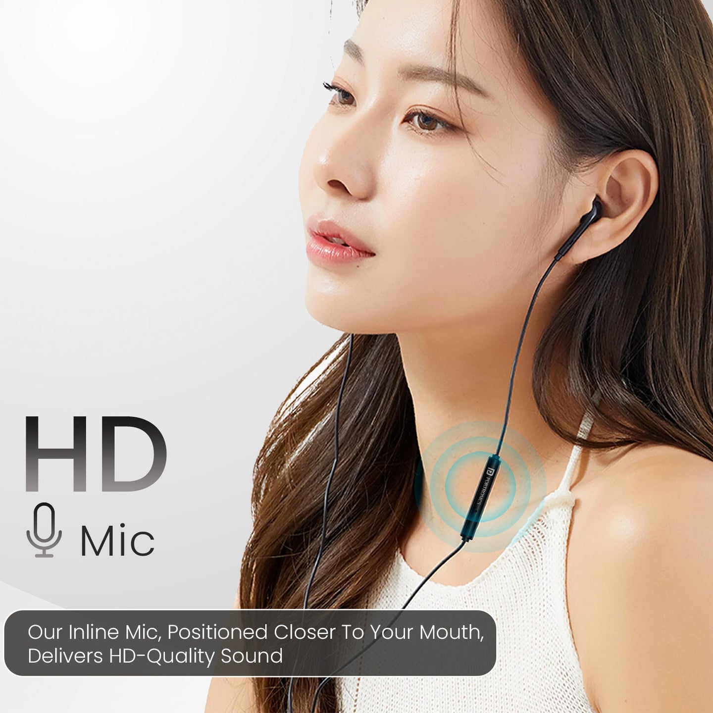 Portronics POR 2148 Conch Theta C in Ear Type C Wired Earphones (Black)