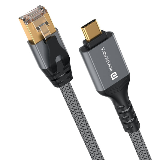 Portronics POR 3254 EtherC, Type-C to RJ45 Ethernet Cable