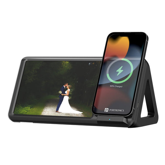 Portronics POR-2127 Freedom 5 15W Wireless Charging Photo Frame Detachable Back Stand Type-C Charging