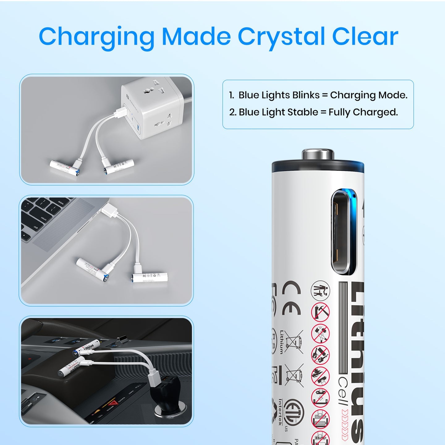 Portronics POR 2510 Lithius Cell AAA Type-C Rechargeable Lithium-ion Battery (Pack of 2)