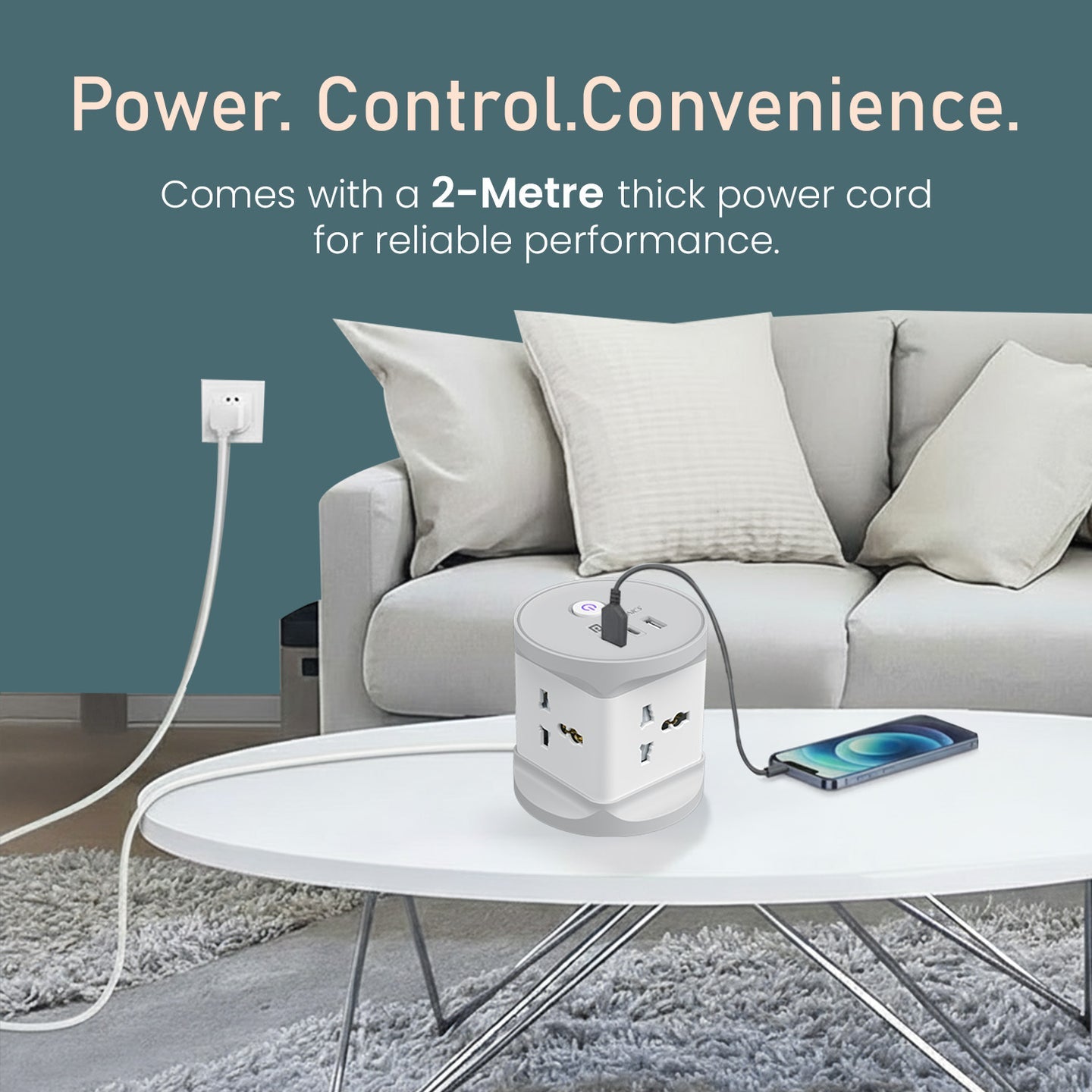 Portronics POR 3274 Power Plate 9 Pro 2500W 7-in-1 Power Extender
