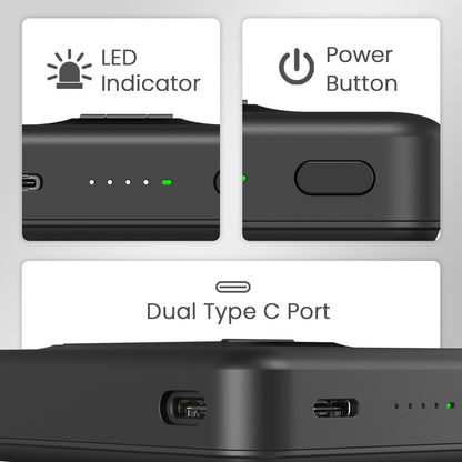 Portronics POR-2902 Revvo 15W Magsafe Wireless Powerbank 10000mAh (Black)