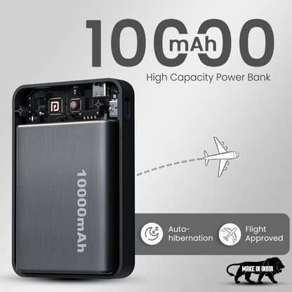 Portronics POR-2902 Revvo 15W Magsafe Wireless Powerbank 10000mAh (Black)
