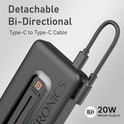 Portronics POR-2902 Revvo 15W Magsafe Wireless Powerbank 10000mAh (Black)