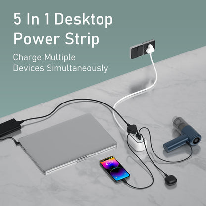 Portronics POR-3193 Volt 65 Pro 67W 5 in 1 Desktop Power Strip