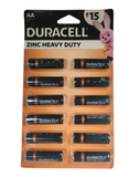AA 1.5V R6P Duracell Zinc Heavy Duty Batteries (Pack of 12)