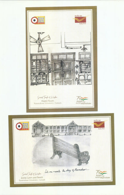 RAVENSHAW UNIVERSITY, CUTTACK / PHILEX & INDIA POST  [SET IF 16 PICTURE POST CARD]