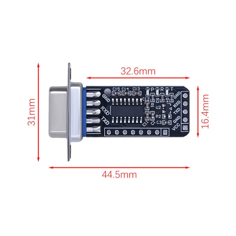 RS232 to TTL Serial Port Converter Adapter Communication Module - Unsoldered