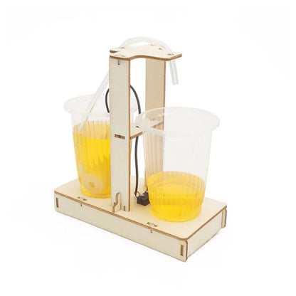 DIY Drinking Fountain STEM Kit DIY Water Dispenser Puzzle Pack STEM Toy Science Education Set for School Projects Educational Kids Learning Wooden Toy (M-18)