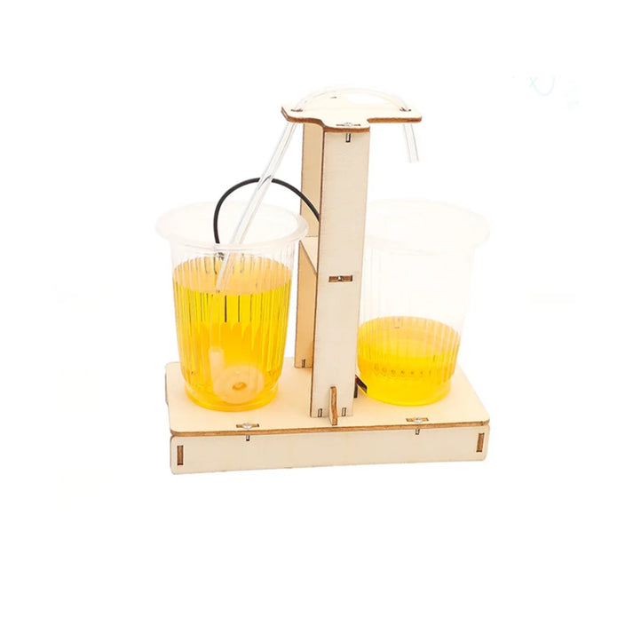 DIY Drinking Fountain STEM Kit DIY Water Dispenser Puzzle Pack STEM Toy Science Education Set for School Projects Educational Kids Learning Wooden Toy (M-18)