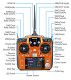 Radiolink AT10 II 2.4GHz 12CH RC Drone Remote with PRM-01 Transmitter and R12DS Receiver (ORANGE- MODE 2)
