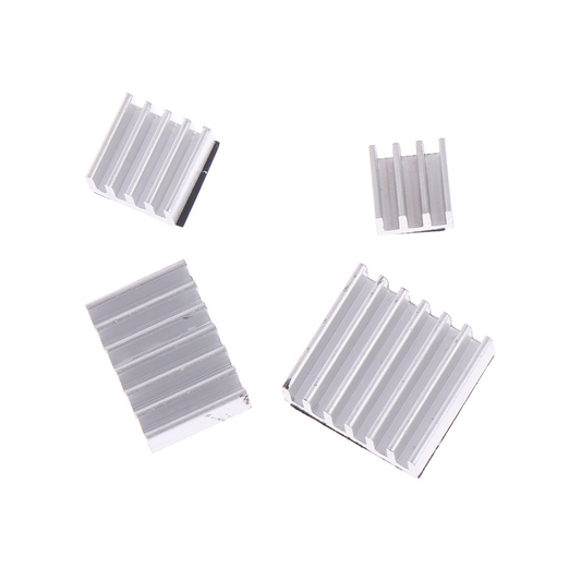 Aluminum Heat Sink Set Silver for Official Raspberry Pi 4B 4 in 1