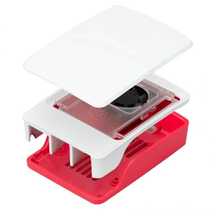 Official Raspberry Pi 5 Case with Fan Red & White